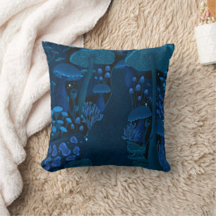 Magical Fantasy Dark Mushroom Forest Cushion