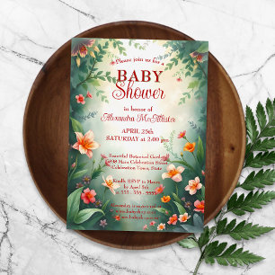 Magical Fantasy Enchanted Forest Baby Shower Invitation