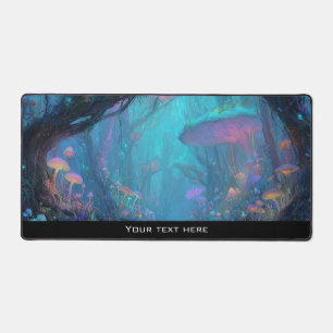 Magical Fantasy Enchanted Mushroom Forest Woodland Desk Mat