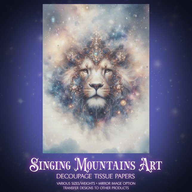 Magical Fantasy Lion Decoupage Tissue Paper (Creator Uploaded)