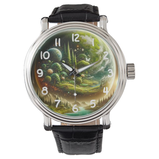 Magical Fantasy Planet With Celestial Nature Watch (Front)