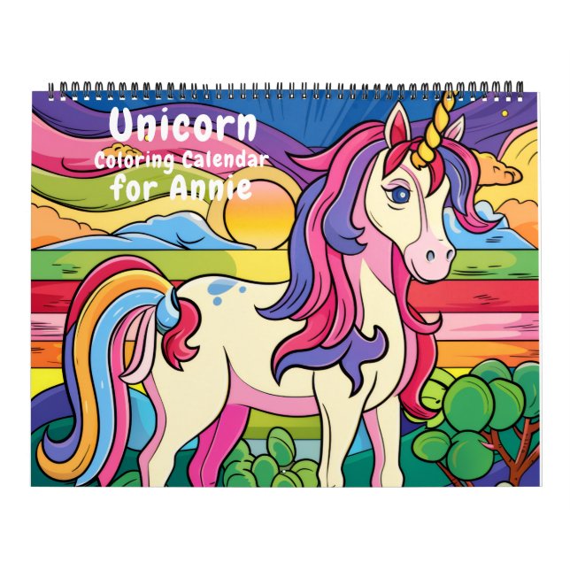 Magical Fantasy Unicorn Coloring Calendar (Cover)
