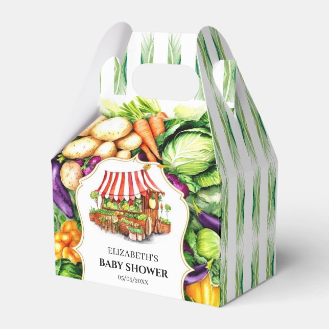 Magical Farmer's Market Baby Shower Favour Box (Front Side)