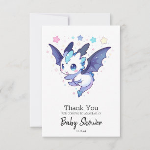 Magical Fiery Dragon Baby Shower Thank You Card