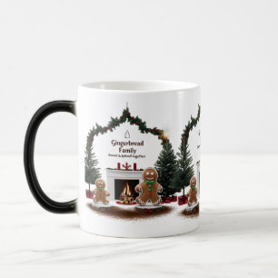 Magical Fireplace Gingerbread Couple Color Morphin Magic Mug