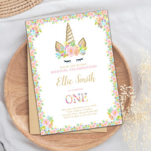 Magical First Birthday Party Card