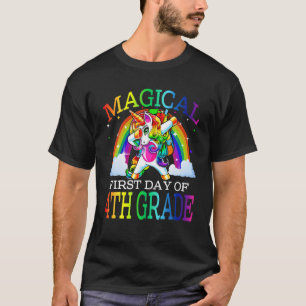 Magical First Day Of 4Th Grade Unicorn Back To Sch T-Shirt