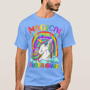 Magical First Day Of Fourth Grade Unicorn Back To T-Shirt