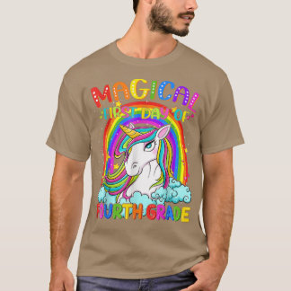 Magical First Day Of Fourth Grade Unicorn Back To T-Shirt