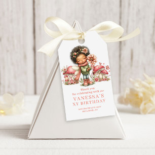 Magical Floral Fairy 5th Birthday Favour Gift Tags