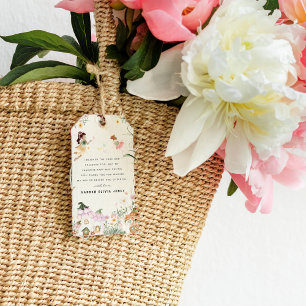 Magical Floral Fairy Birthday Gift Tags