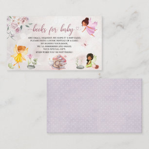 Magical Floral Fairy Princess baby shower books fo Enclosure Card