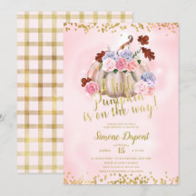 Magical Floral Little Pumpkin Girl Baby Shower