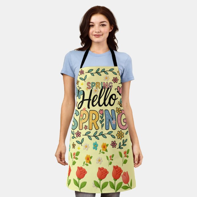 Magical Floral Spring Apron (Worn)