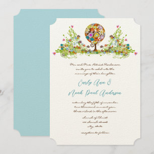 Magical Forest Circle of Love Wedding Invitations