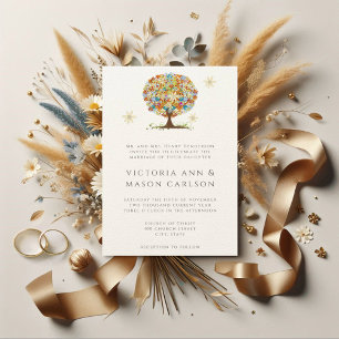Magical Forest Circle of Love Wedding Invitations