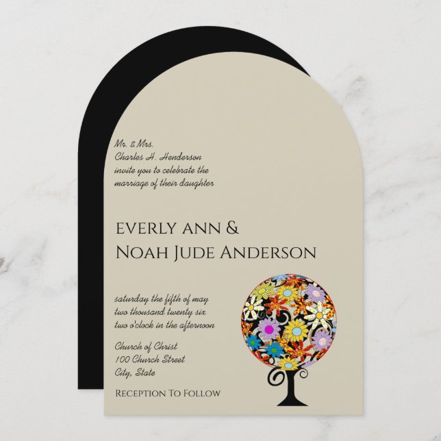 Magical Forest Circle of Love Wedding Invitations (Front/Back)