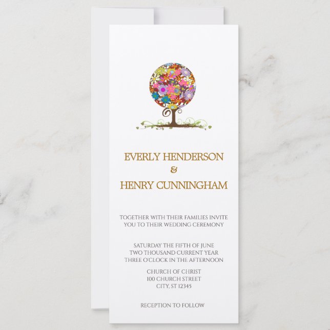 Magical Forest Circle of Love Wedding Invitations (Front)
