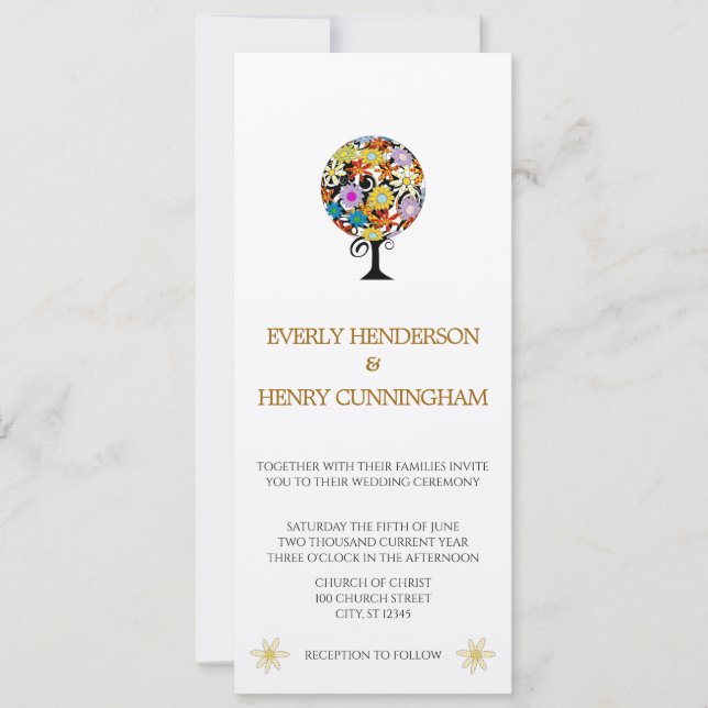 Magical Forest Circle of Love Wedding Invitations (Front)