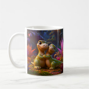 Magical Forest Dino Hug Coffee Mug