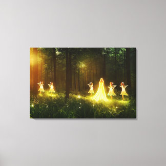 Magical Forest | Elf & Fairies | Fantasy Nature Canvas Print