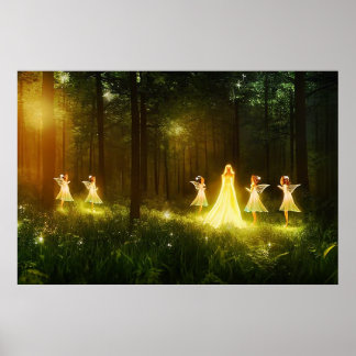 Magical Forest | Elf & Fairies | Fantasy Nature Poster