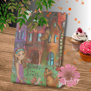 Magical Forest Fairy 1st Birthday Sweets & Treat Pedestal Sign