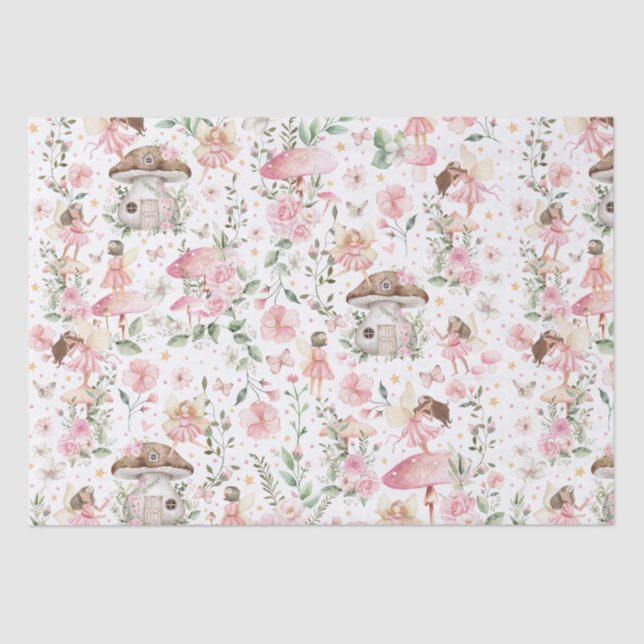 Magical Forest Fairy Themed Garden Tea Party Tissue Paper (Front)