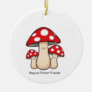 Magical Forest Friends – Cute Illustration Ceramic Tree Decoration