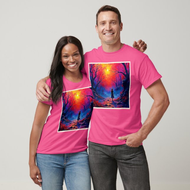 Magical Forest Girl's Solitude Design T-Shirt (Unisex)