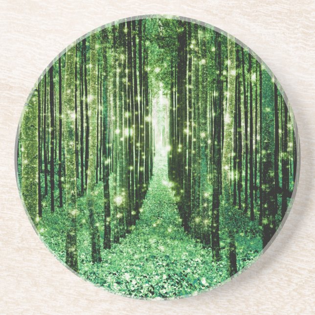 Magical Forest Green Mystery Coaster (Front)