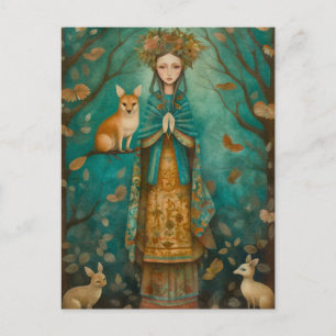 Magical Forest Lady Postcard