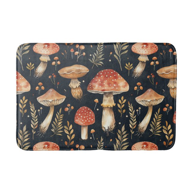 Magical Forest Mushroom Bath Mat (Front)