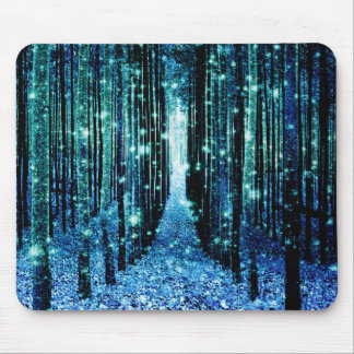Magical Forest Turquoise Teal Mouse Mat