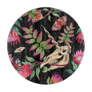 Magical Forest Unicorn Dark Pattern. Cutting Board
