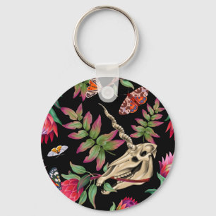 Magical Forest Unicorn Dark Pattern. Key Ring