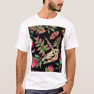 Magical Forest Unicorn Dark Pattern. T-Shirt
