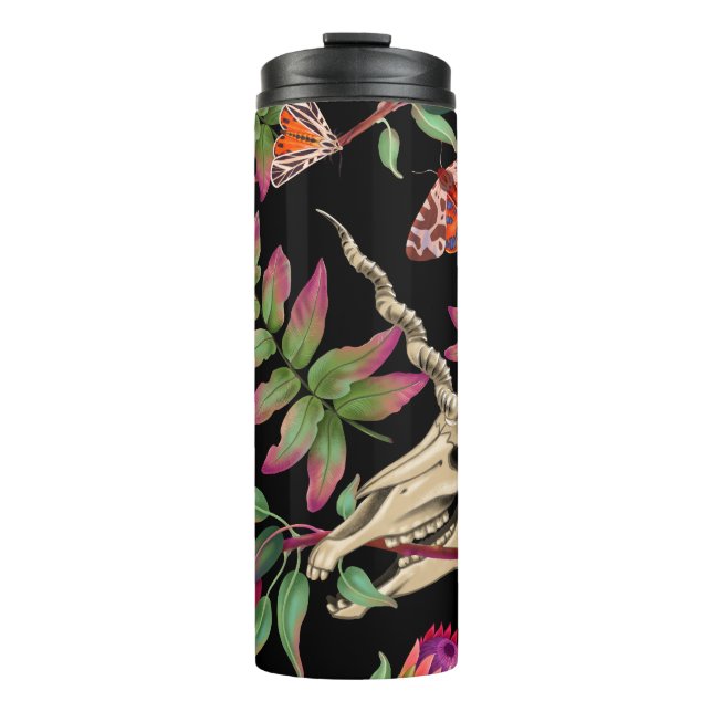 Magical Forest Unicorn Dark Pattern. Thermal Tumbler (Front)