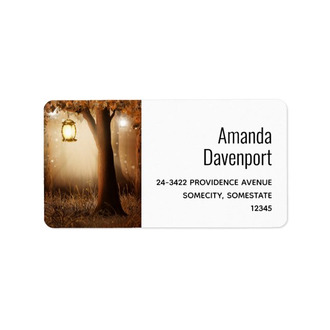 Magical Forest with Fairy Lights Address Label (Front)