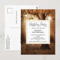 Magical Forest with Fairy Lights Birthday Invite