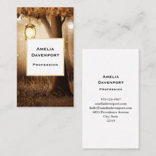 Magical Forest with Fairy Lights Business Card