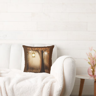 Magical Forest with Fairy Lights Cushion
