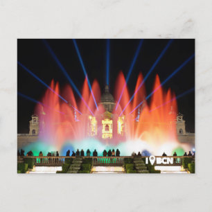 Magical Fountain, Barcelona, Spain Postcard