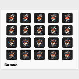 Magical Fox - Wizard Fantasy Square Sticker