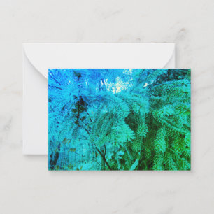 Magical Frozen Fir Tree Twigs in a Winter Forest Card