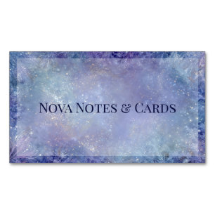 Magical Frozen Galaxy Winter Frost Magnetic Business Card