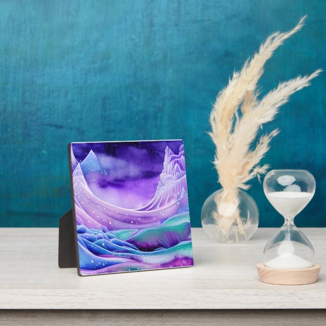 Magical Frozen Ice Seas Tabletop Art Plaque (Insitu)