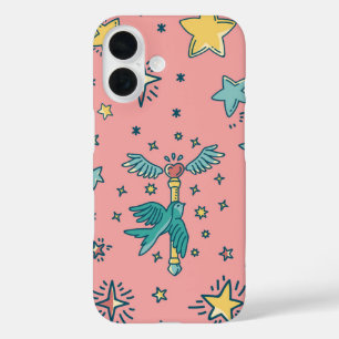 Magical Galaxy – Whimsical Stars & Wand iPhone 16 Case