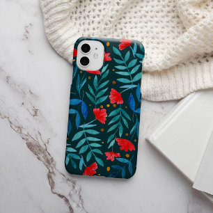 Magical garden - dark teal and red case