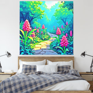 Magical Garden Path Design Canvas Print